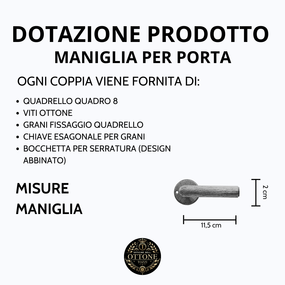 Maniglia "Custom Intagliata" con Molla di Ritorno - Artigianalità e Eleganza Scolpita a Mano
