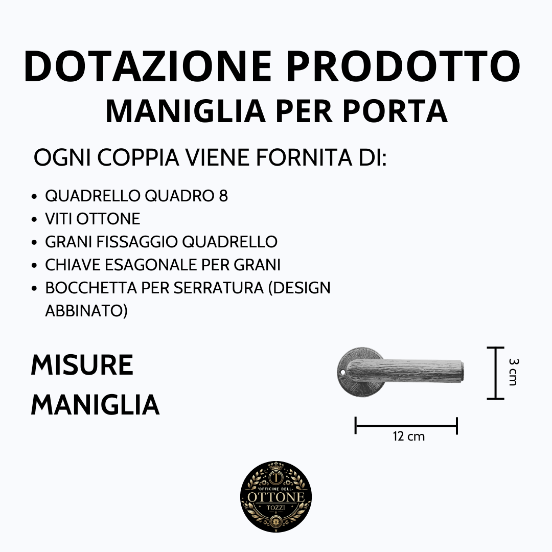 Maniglia "Granello" in Stile Contemporaneo - Eleganza Materica con Molla di Ritorno
