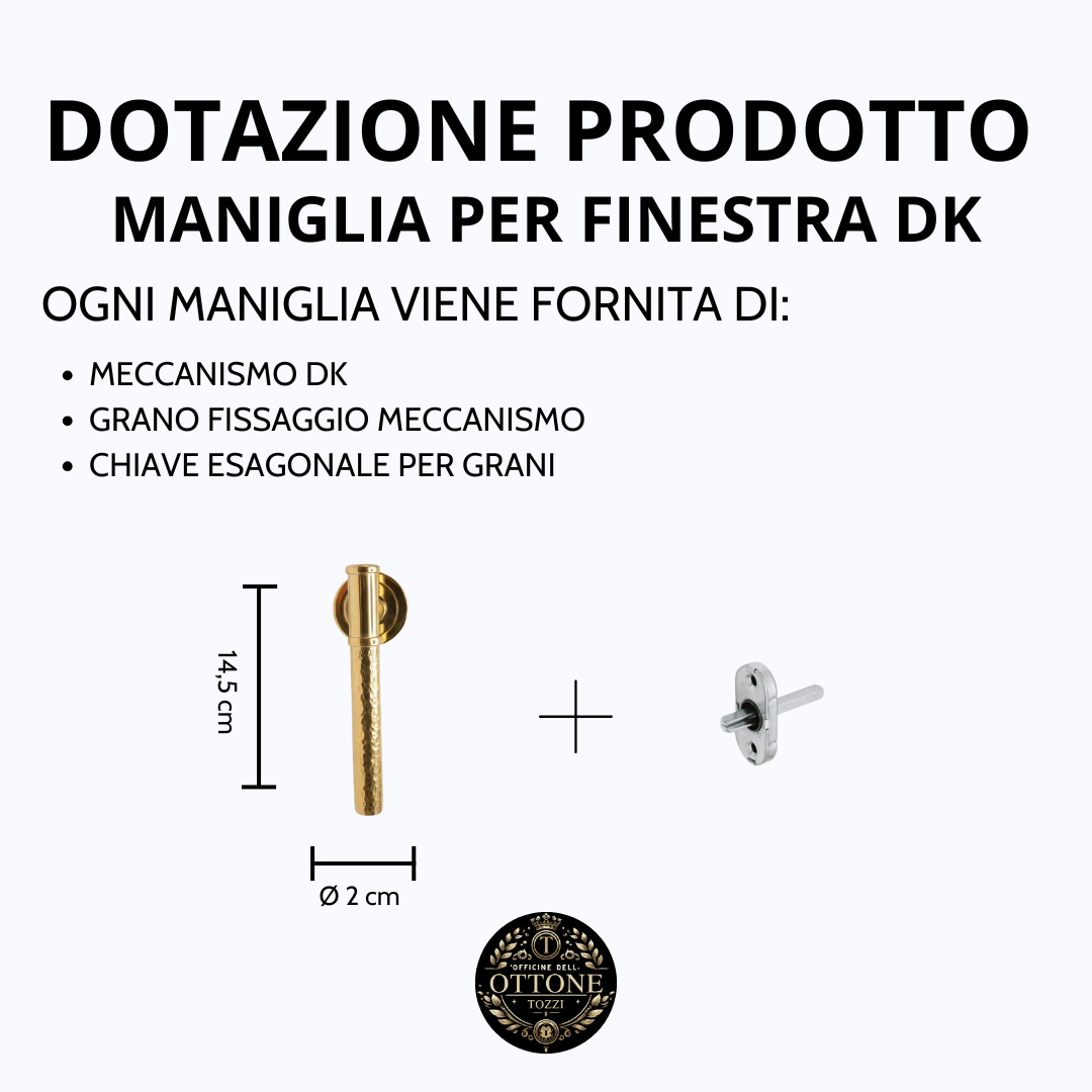 Sigaro Toscano | Maniglia per Porta in Ottone di Design