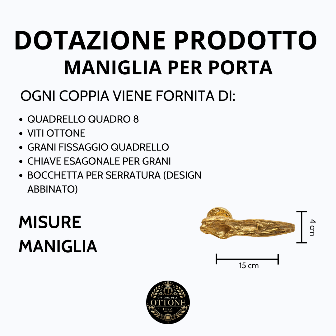 Meteora | Maniglia Scultorea in Ottone per Porte di Design