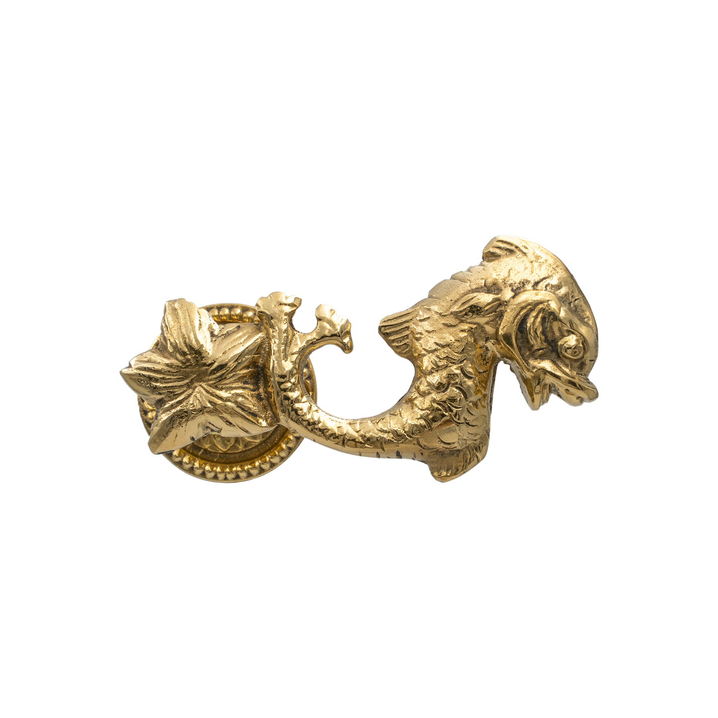 Maniglia "TRITONE CON STELLA" in Ottone - Design Unico Ispirato al Mare