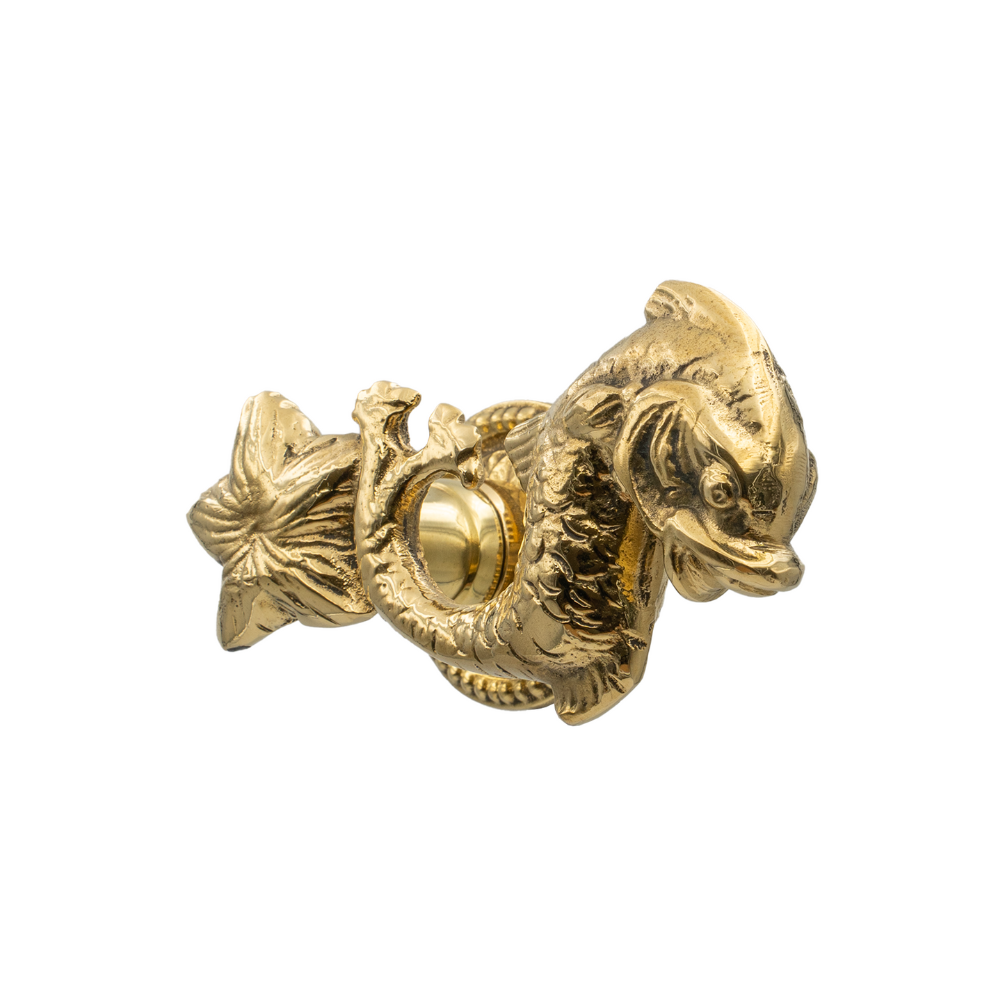 Maniglia "TRITONE CON STELLA" in Ottone - Design Unico Ispirato al Mare