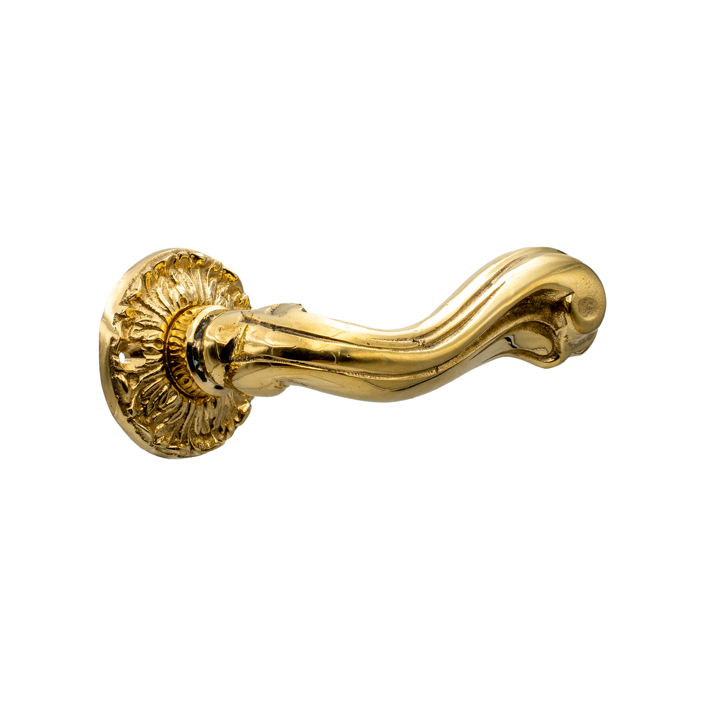 Maniglia "Madrid" in Ottone - Design Stile Epoca senza Molla di Ritorno