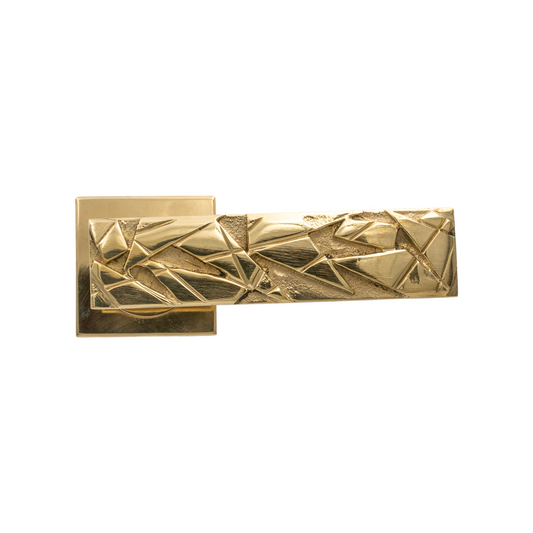 Maniglia "PIETRA" in Ottone - Design Unico Ispirato all'Arte Contemporanea