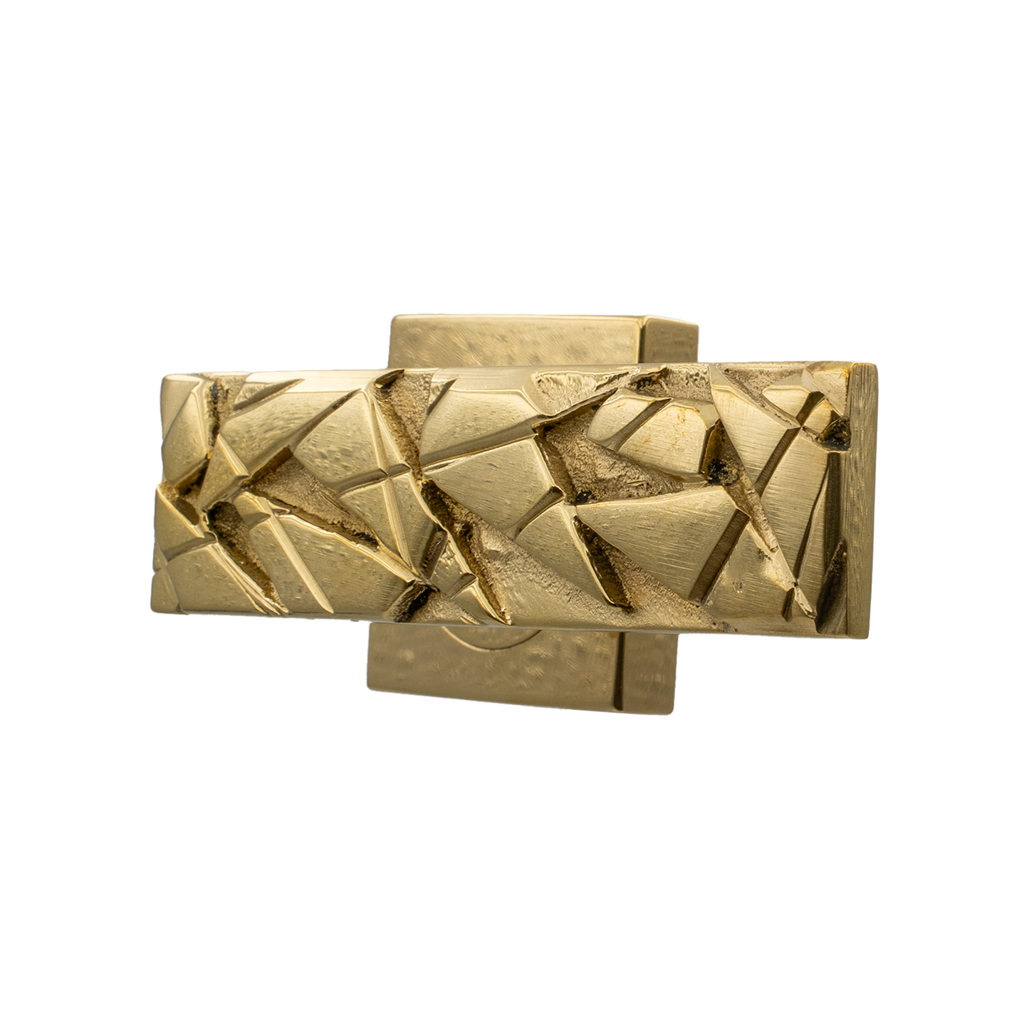 Maniglia "PIETRA" in Ottone - Design Unico Ispirato all'Arte Contemporanea
